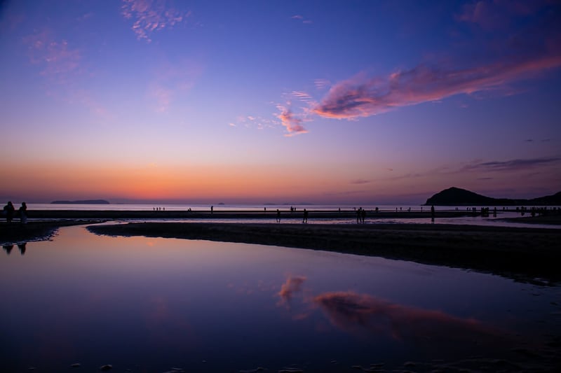 Chichibugahama at sunset